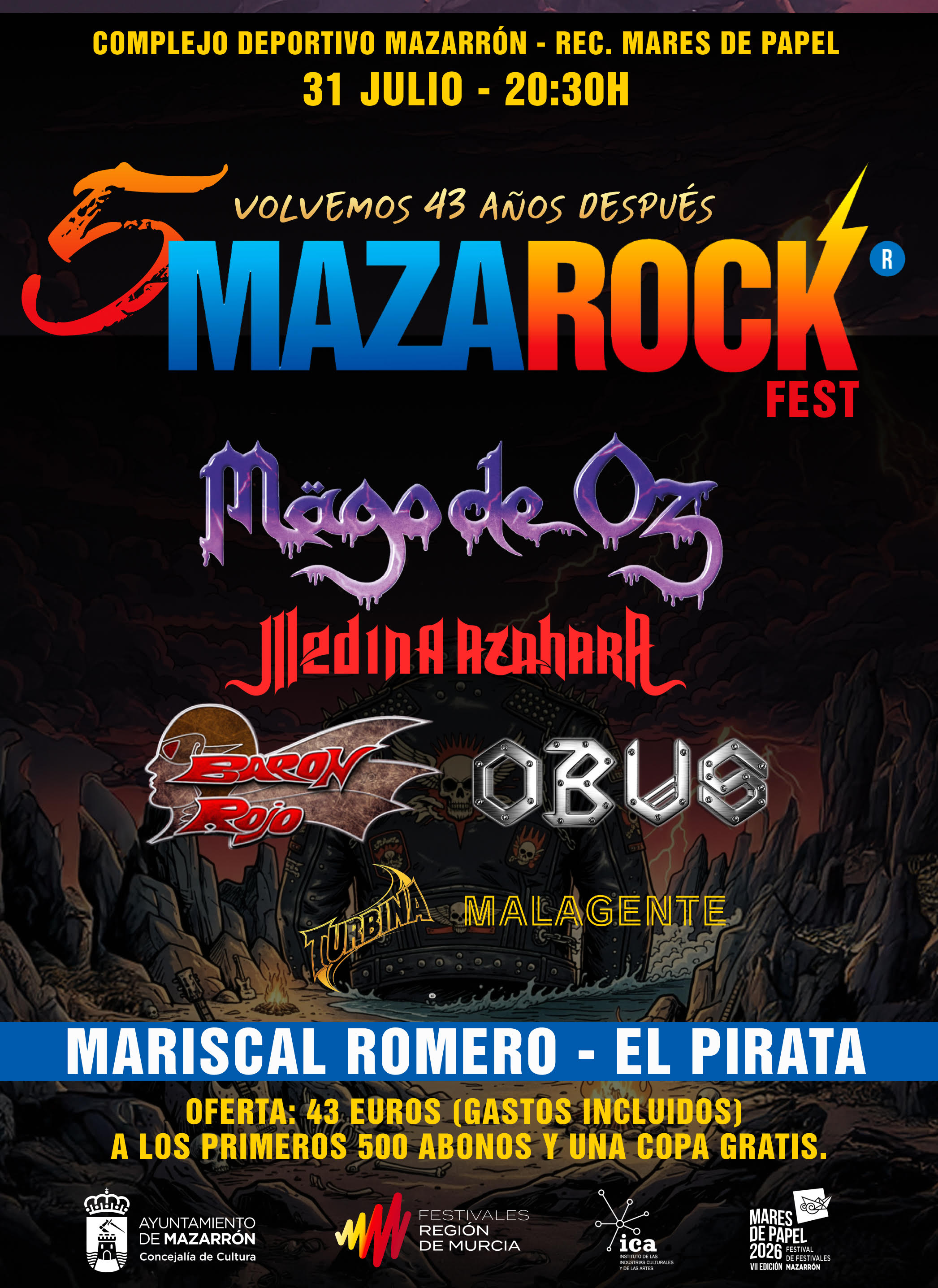 Cartel oficial Mazarock 2026